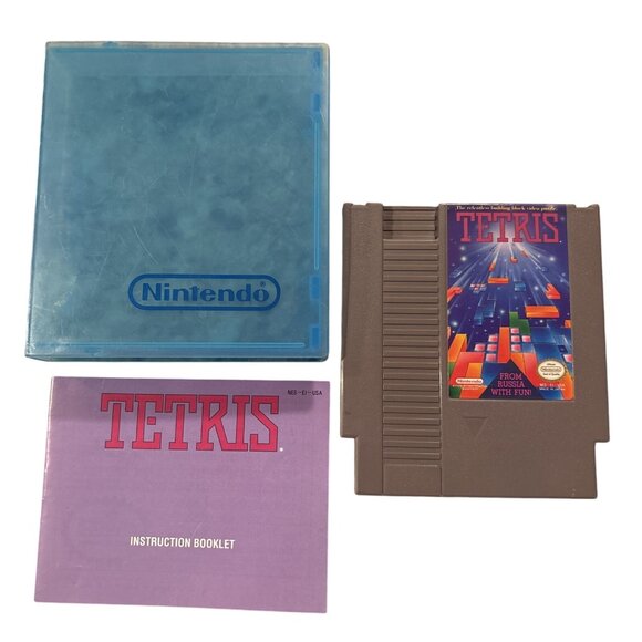 Tetris NES Nintendo Game With Manual And Sleeve- Tested See Photos